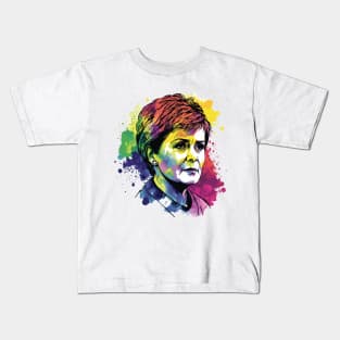 Nicola Sturgeon Art Kids T-Shirt